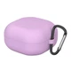 Силиконовый чехол для наушников Samsung Galaxy Buds Live/Buds 2/Buds 2 Pro/Buds Pro/Buds FE SM-R400, Hang Case, фиолетовый, ультратонкий защитный кейс толщиной 2 мм, защита от царапин, пыли и ударов, компактный, с карабином для крепления - изображение 1