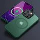 Чохол TPU+PC Metal Buttons with MagSafe Colorful для Apple iPhone 14 Pro (6.1") Dark Green - зображення 2