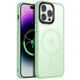 Чехол TPU+PC Metal Buttons with MagSafe Colorful для Apple iPhone 14 Pro (6.1") Matcha Green - изображение 1