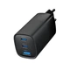 Зарядний пристрій Gembird USB-A + 2xType-C (PD18W + QC3.0 27W) black (TA-UC-PDQC65-01-BK) - зображення 4