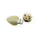Жіночі фігурні флешки Dinosaur Driver 32Gb Crystal owl Сова Gold - зображення 2