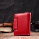 Яскравий шкіряний гаманець для жінок з цікавою монетницею ST Leather 19448 Червоний - зображення 8