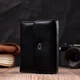 Удобный женский кошелек с монетницей из натуральной кожи ST Leather Черный горизонтальный магнитный (bg194fash81) - изображение 13