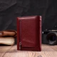 Жіночий шкіряний гаманець для карток купюр та монет ST Leather bg194fash92 Бордовий - зображення 15