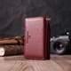 Кожаный женский горизонтальный кошелек с монетницей ST Leather бордового цвета (bg224fash89) - изображение 8