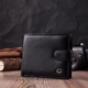 Чоловічий гаманець середнього розміру ST Leather із натуральної шкіри із монетницею чорний (bg224fash73) - зображення 13