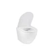 Унітаз підвісний безобідковий Kroner Harz WHI493736 RIMLESS з сидінням Slim Duroplast / Soft-close / Quick relase (KH493736WHIR) - изображение 4