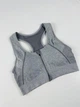 Спортивний топ 3322 Застібка-змійка спереду 4XL/5XL Сірий - зображення 1