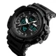 Часы наручные 1343BK SKMEI с подсветкой, BLACK -BLACK - изображение 3