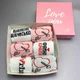 Подарочный набор женских носков Love you с принтом 6 пар 36-41 весна-лето-осень хлопковые повседневные разноцветные - изображение 4