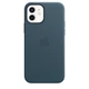 Чехол кожаный Wave Premium AAA Leather Case with MagSafe для Apple iPhone 12/12 Pro Baltic Blue - изображение 5