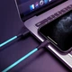 Дата кабель Hoco X21 Plus Fluorescent Silicone Lightning Cable 1m Синий Blue - изображение 2