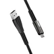 Кабель ColorWay USB - USB Type-C (M/M), Zinc Alloy + Led, 2.4 А, 1 м, Black (CW-CBUC035-BK) - изображение 4