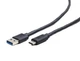 Кабель Cablexpert USB - USB Type-C V3.0 (M/M), 0.5 м, преміум, чорний (CCP-USB3-AMCM-0.5M) - зображення 1