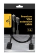 Кабель подовжувач Cablexpert VGA -VGA (M/F), HD15 , 1.8 м, чорний (CC-PPVGAX-6B) - зображення 4