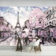 Флизелиновые фотообои искусство 312x219 см город Париж на картине (11470VEXXL)+клей - изображение 1