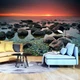 3D Фотообои морской пейзаж 368 x 254 см Камни на воде (13031P8)+клей - изображение 4