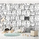 Флизелиновые фотообои Для детей Белые котики и один черный (13833V)+клей - изображение 9