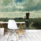 Фото шпалери хмари в інтер'єрі 254 x 184 см Пейзаж - Дерев'яний млин під хмарами (13320V4)+клей - зображення 8