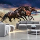 Флизелиновые 3D фотообои детские 254x184 см Три красивых коня (1217V4)+клей - изображение 1