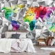 Флизелиновые фото обои карта мира 312x219 см с 3D эффектом (11188VEXXL)+клей - изображение 1