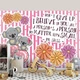 Флизелиновые фото обои с буквами 254x184 см Мишки цветы и сердечки (12534V4)+клей - изображение 8