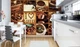 Флизелиновые фотообои для кухни Коллаж - кофейные чашки и зерна (10316V)+клей - изображение 1