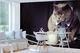 Флизелиновые фотообои 3Д 254x184 см Черный кот бизнесмен (10397V4)+клей - изображение 4