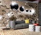 Флизелиновые фотообои 254x184 см 3D черные шары в тоннеле из пазл (10233V4)+клей - изображение 1