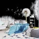 Флизелиновые фотообои красивые цветы Макро фото Одуванчики на черном фоне (10165V)+клей - изображение 10