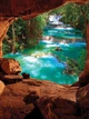 Природа фото обои 3д 184x254 см Пещера с ручейком (10255P4A)+клей - изображение 2