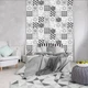 Моющиеся флизелиновые фотообои на кухню 184x254 см Черно-белая плитка - мозаика (10855V4A)+клей - изображение 4