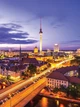 Флизелиновые фотообои для спальни 3д вечерний город 184x254 см Берлинская панорама ночью (3372V4A)+клей - изображение 2