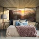 Флизелиновые фотообои 254x184 см 3D Терраса Окно Пляж Вид на Закат (14235V4)+клей - изображение 8