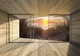 Флизелиновые фотообои 254x184 см 3D Терраса Окно Пляж Вид на Закат (14235V4)+клей - изображение 2