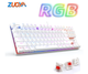 Клавіатура ігрова Механічна Дротова ZUOYA X51 87 з RGB-підсвічуванням Anti Ghosting (Red Switch) Біла - зображення 1