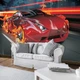 Флизелиновые 3d фото обои Машины Транспорт Спорт 312x219 см Горящее красное авто (132VEXXL)+клей - изображение 1