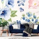 Флизелиновые фотообои живопись искусство 254x184 см Весенние цветы под акварельными красками (14481V4) +клей - изображение 1