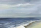 Море пляж флизелиновые фотообои живопись искусство 254x184 см Океанский пейзаж в рисованном стиле (14449V4) +клей - изображение 2