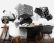 Флізелінові фотошпалери абстракція 312x219 см Геометрія 3D Чорно-білі кубики в невагомості (11906VEXXL) +клей - зображення 5