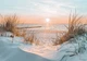 Флизелиновые фотообои 3D Морской пейзаж Закат на песчаном пляже (14021V)+клей - изображение 2