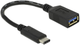 Адаптер Delock USB Type-C - USB Type-A 0.15 м Black (4043619656349) - зображення 1