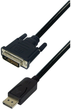 Kable ShiverPeaks DisplayPort - DVI 2 m Black (77492-1) - obraz 1