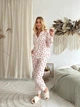 Женская муслиновая пижама Веточки с красным COSY брюки+рубашка S белая M230P - изображение 1