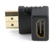 Адаптер Cablexpert HDMI - HDMI (M/F), кут 90 градусів, чорний (A-HDMI90-FML) пакет - изображение 2