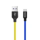 Кабель ColorWay USB - micro USB (M/M), 2.4 А, 1 м, Blue/Yellow (CW-CBUM052-BLY) - зображення 1