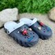 Чоловічі крокси сабо з джибітсами VS-00161-420 розмiр 41 (25,5 см) Сірі - зображення 2