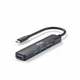 Док-станция XON SmartHub 5 в 1 Type-С (4xUSB3.0 + Type-C) Черный (UHCHP055300B 5122) - изображение 1