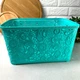 Высокая ажурная корзинка без крышки 7.5 л Зелёная - изображение 3