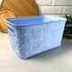 Высокая ажурная корзинка без крышки 7.5 л Голубая - изображение 1